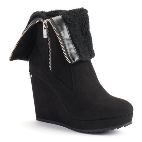 Juicy couture wedge fleece lined boot - Picture 1 of 4